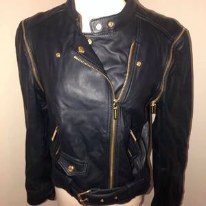 Michael Kors size large leather coat